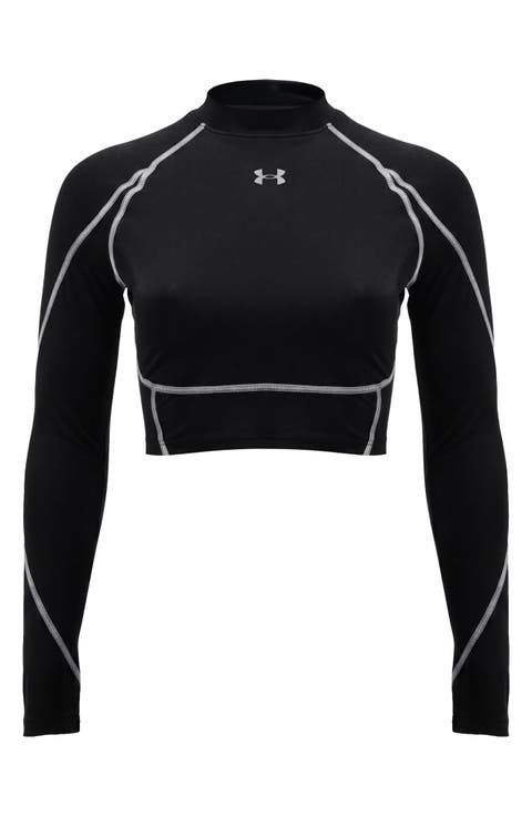 HeatGear® Elite Mock Neck Crop Top