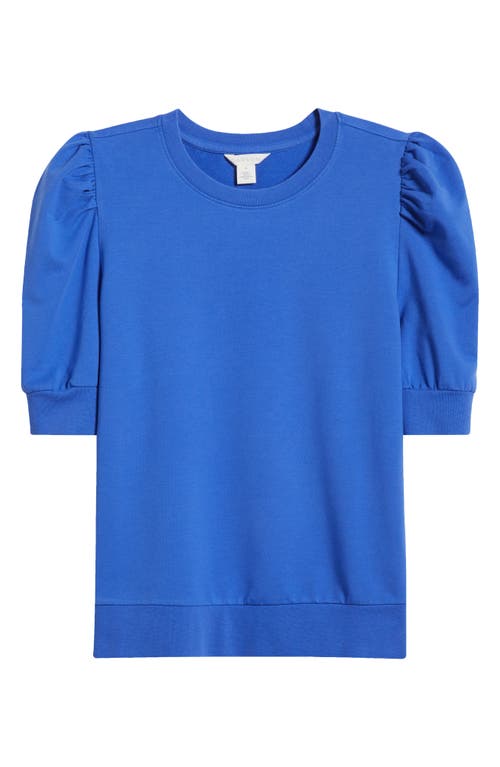 Caslonr Caslon(r) Puff Short Sleeve Sweatshirt In Blue Dazzle