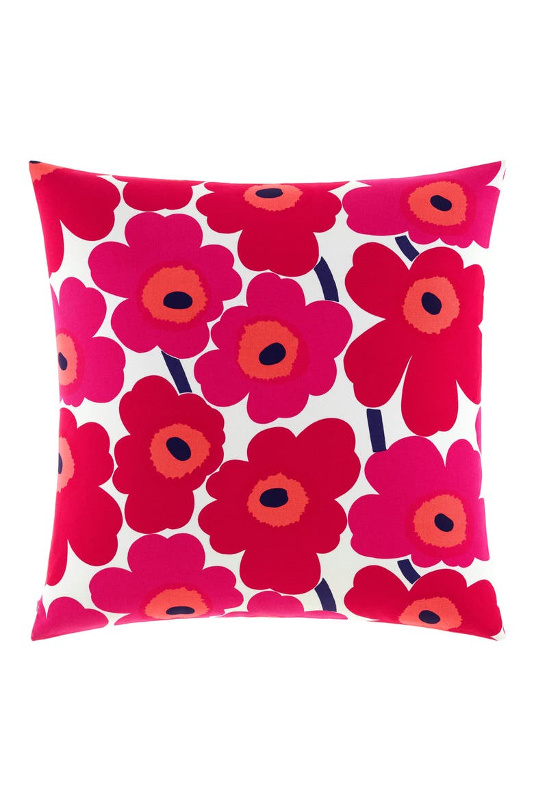Pieni Unikko Accent Pillow, Main, color, RED