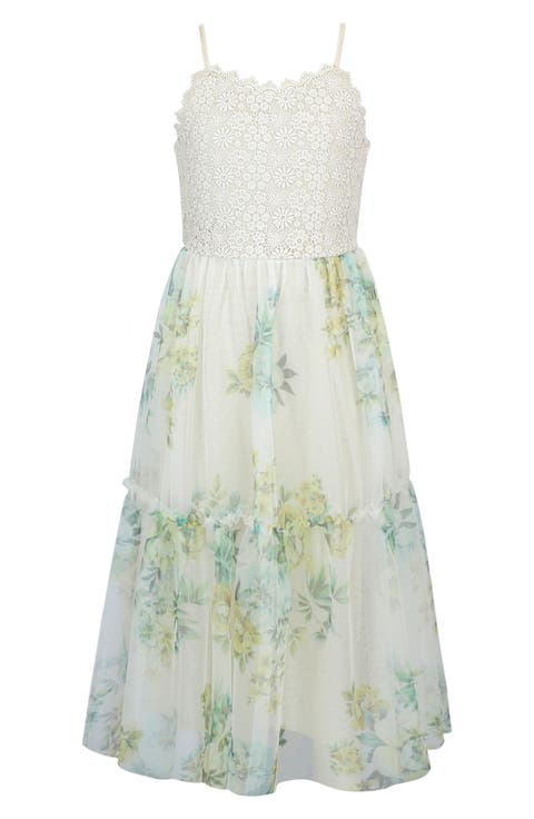 Kids' Lace Bodice Tiered Dress (Big Kid)