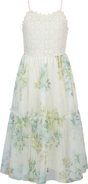 Zunie Kids' Lace Bodice Tiered Dress