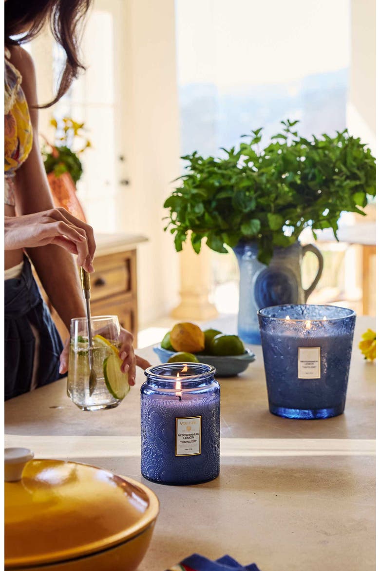 Mediterranean Lemon Large Jar Candle, Alternate, color, MEDITERRANEAN LEMON