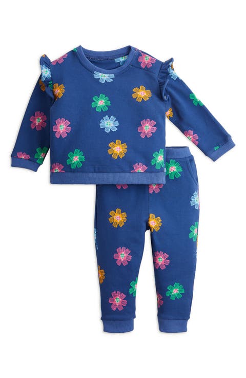 Kids' Floral Sweatshirt & Leggings Set
