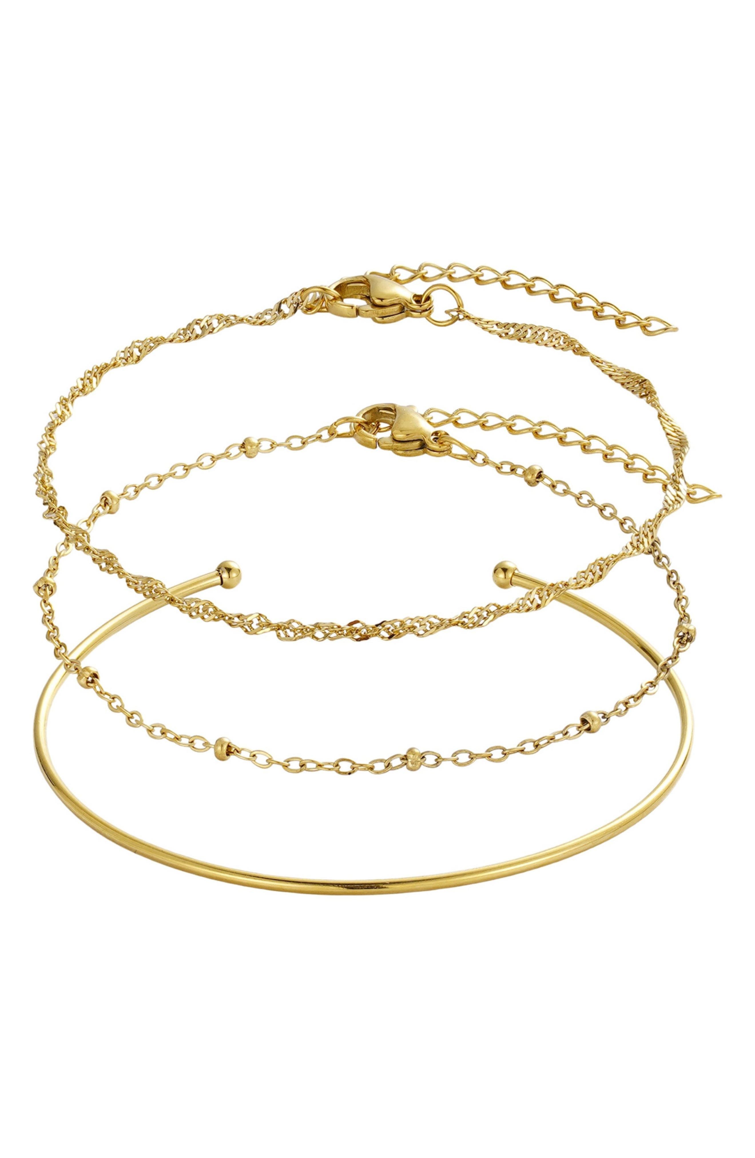 Adornia Set of 3 Assorted Bracelets