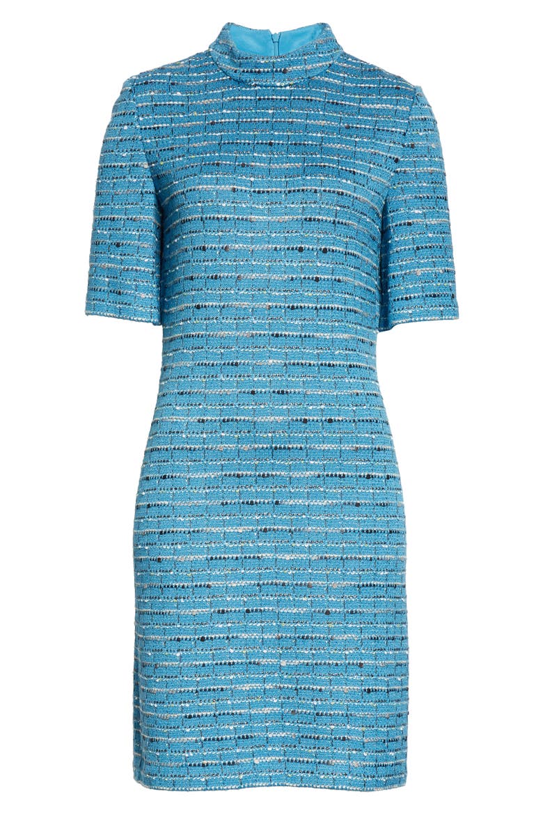 Artisanal Space Dye Stripe Knit Dress, Alternate, color, LAGUNA BLUE MULTI