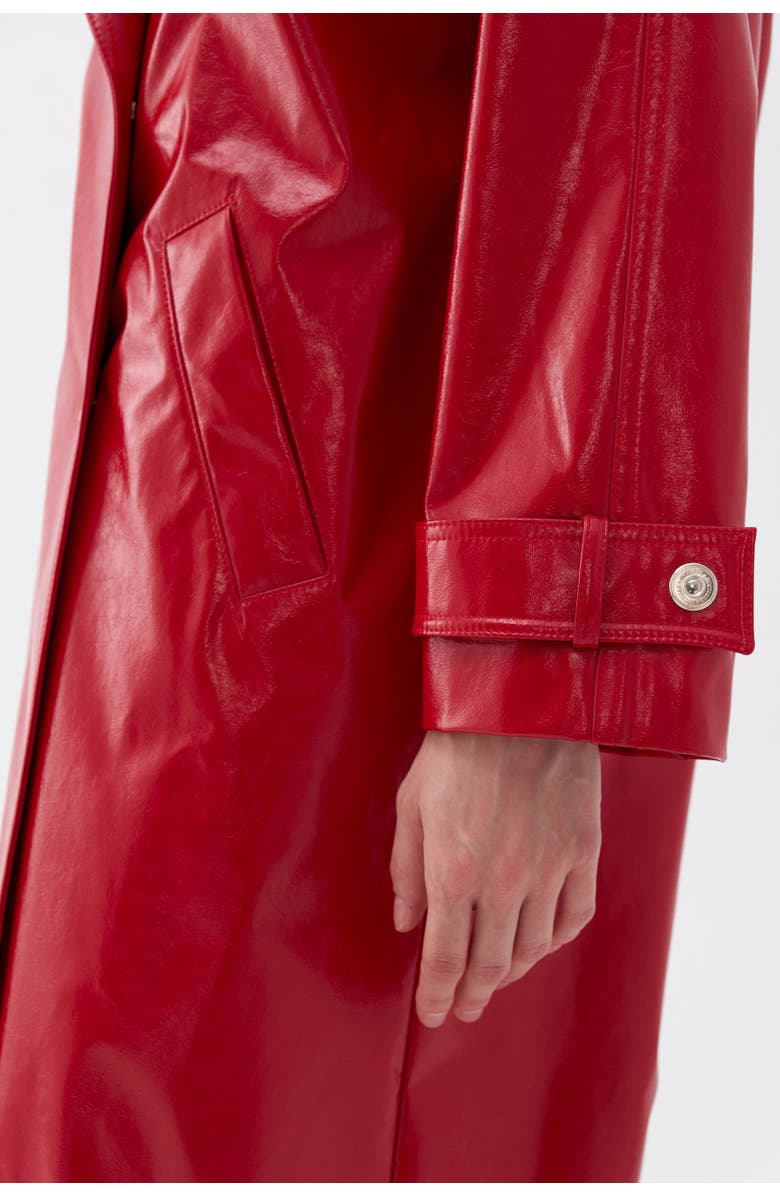 Nocturne Faux Leather Trench Coat, Alternate, color,