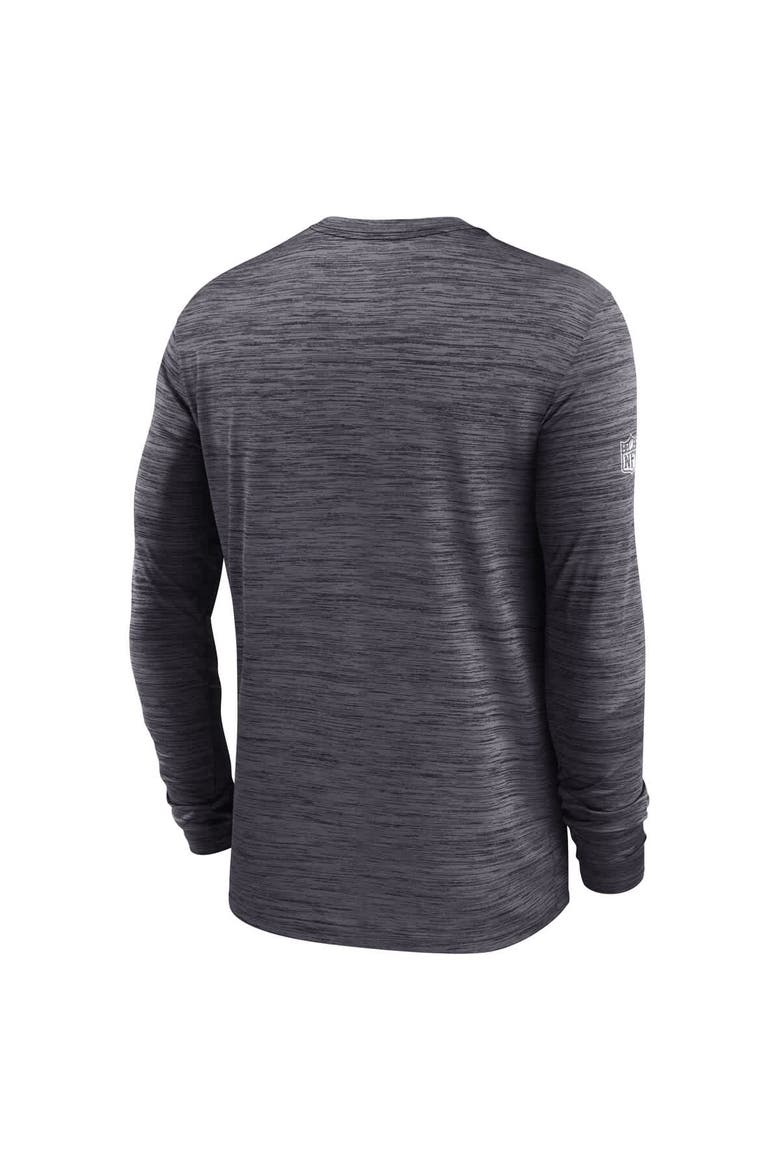 Men's Nike Charcoal Atlanta Falcons Sideline Velocity Performance Long Sleeve T-Shirt, Alternate, color, Charcoal
