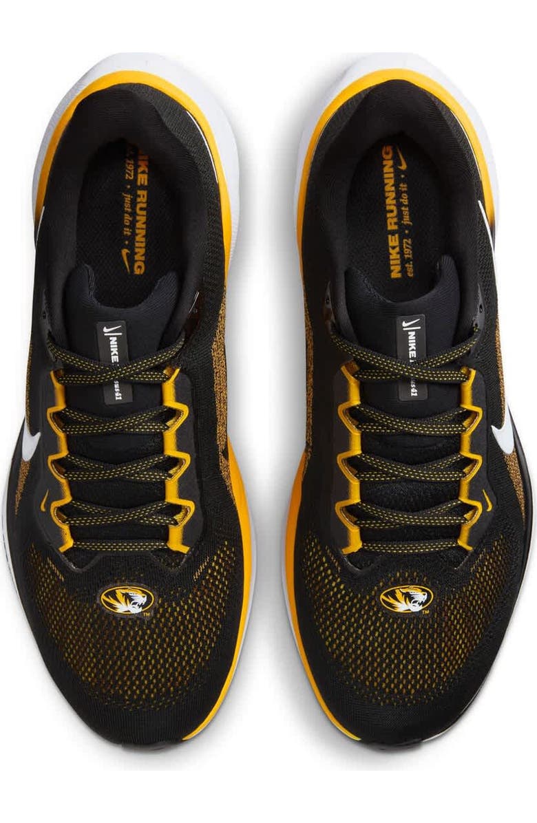 Nike Unisex Nike Black Missouri Tigers Zoom Pegasus 41 Running Shoes, Alternate, color,