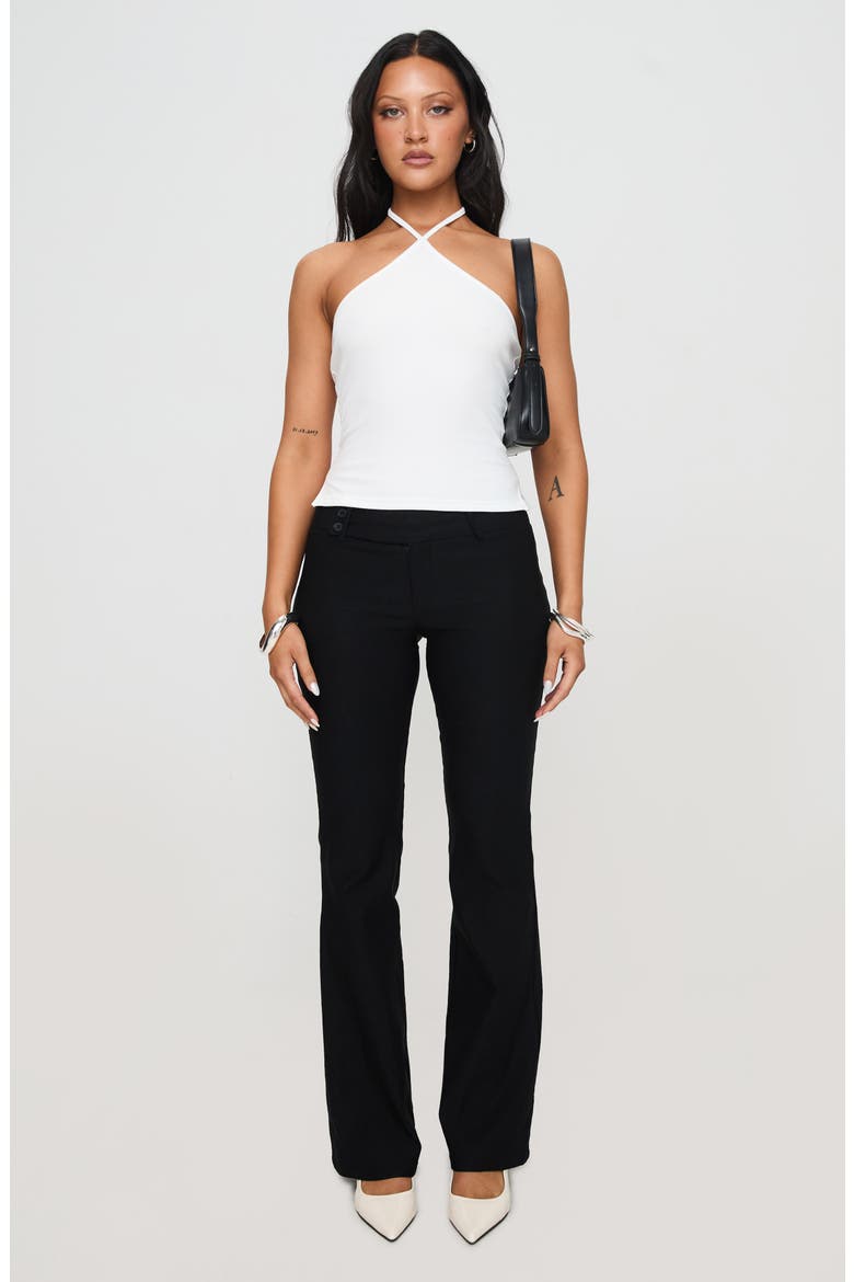 Baseline Rib Stretch Cotton Halter Top, Alternate, color, WHITE