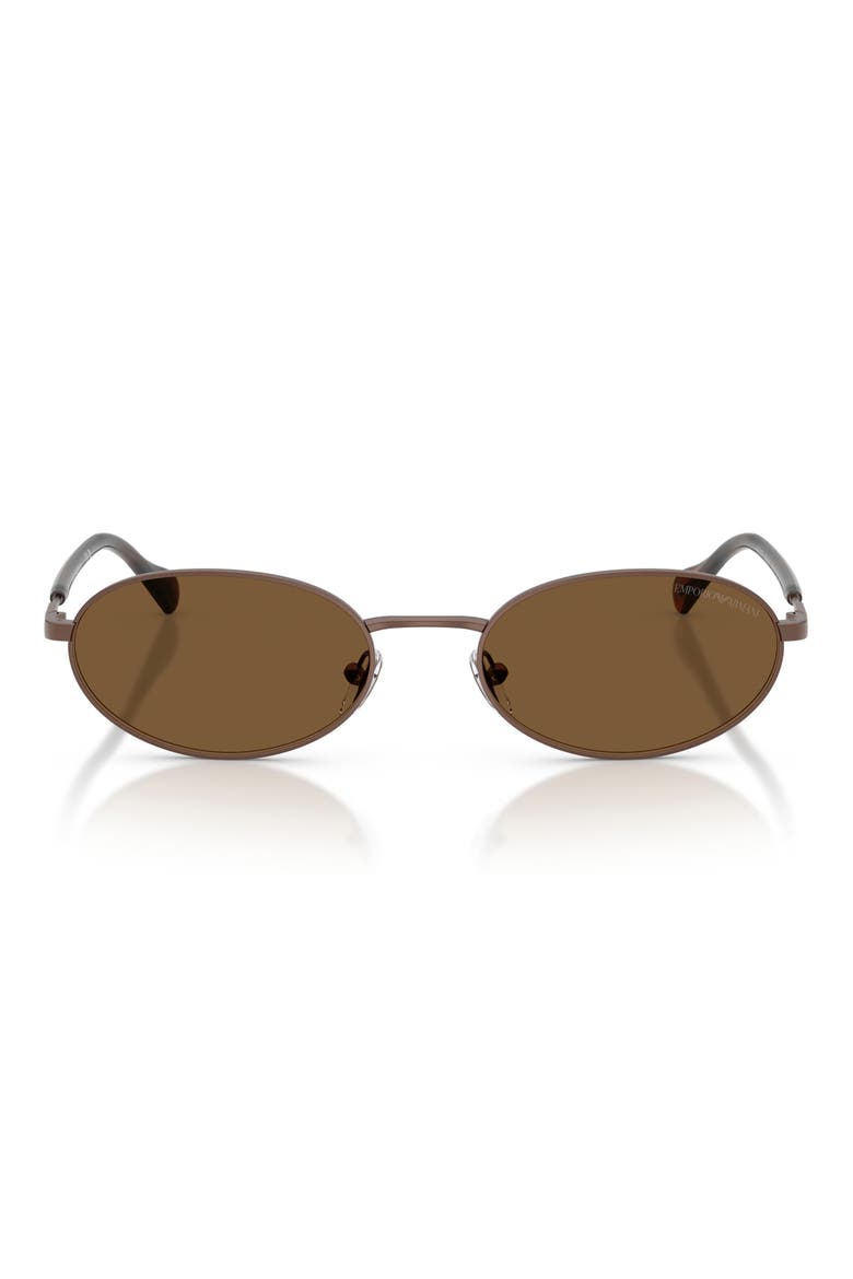 54mm Oval Sunglasses, Main, color, MATTE BRONZE / BROWN