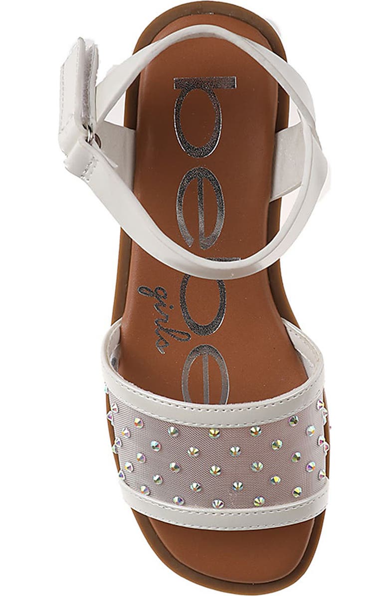 bebe Kids' Rhinestone Mesh Sandal, Alternate, color,