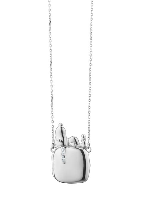 x PEANUTS® Viv Slim Locket Necklace in Sterling Silver
