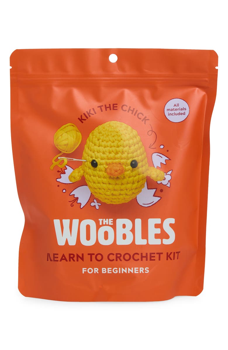 THE WOOBLES Kiki the Chick Learn to Crochet Kit, Main, color, Yellow