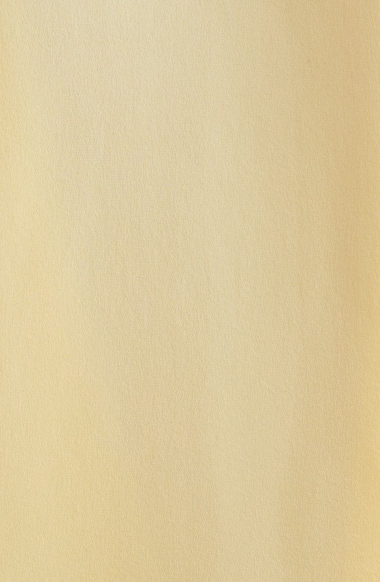 Tanner Fletcher Gender Inclusive Irene Lace Trim Silk Georgette Midi Dress, Alternate, color, Yellow