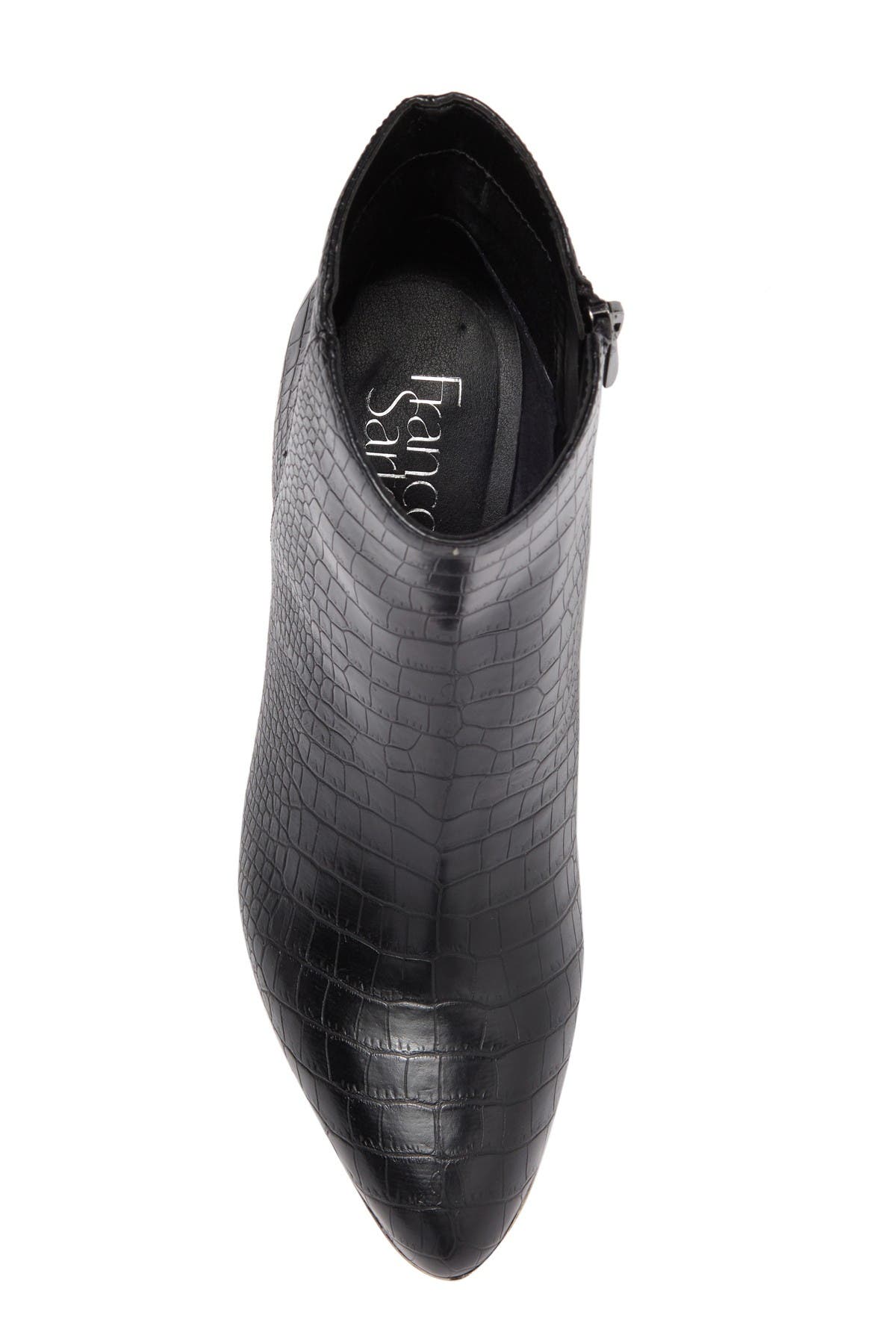 Franco Sarto Bianco Croc Embossed Boot, Alternate, color, 