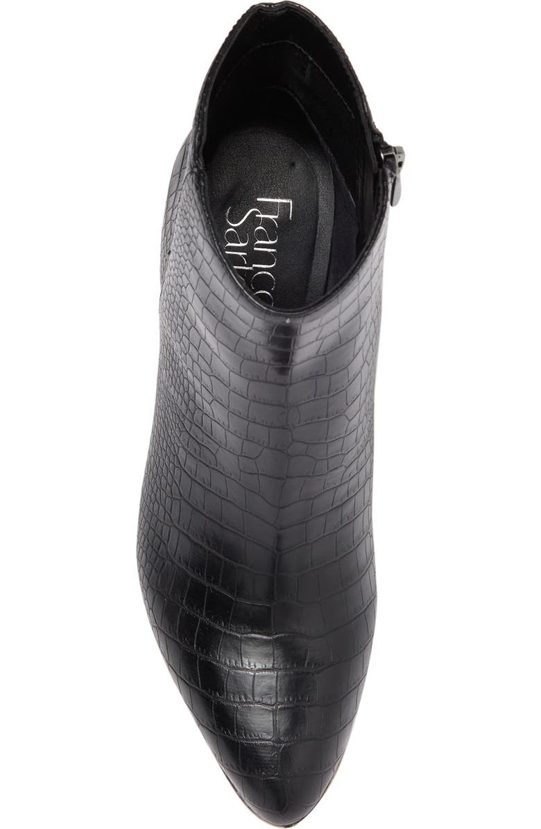 Franco Sarto Bianco Croc Embossed Boot, Alternate, color,