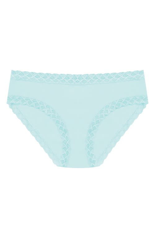 Natori Bliss Lace-trim Cotton Brief Underwear 156058 In Green