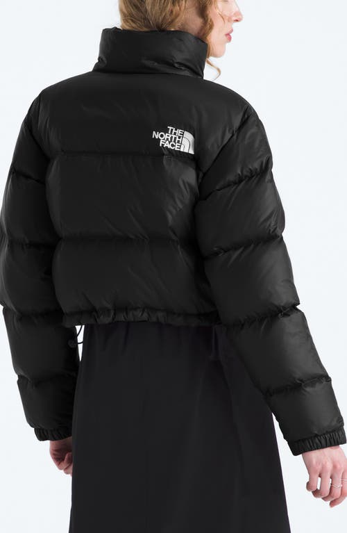 The North Face Nuptse Water Repellent 700 Fill Power Down Short Puffer Jacket In Black
