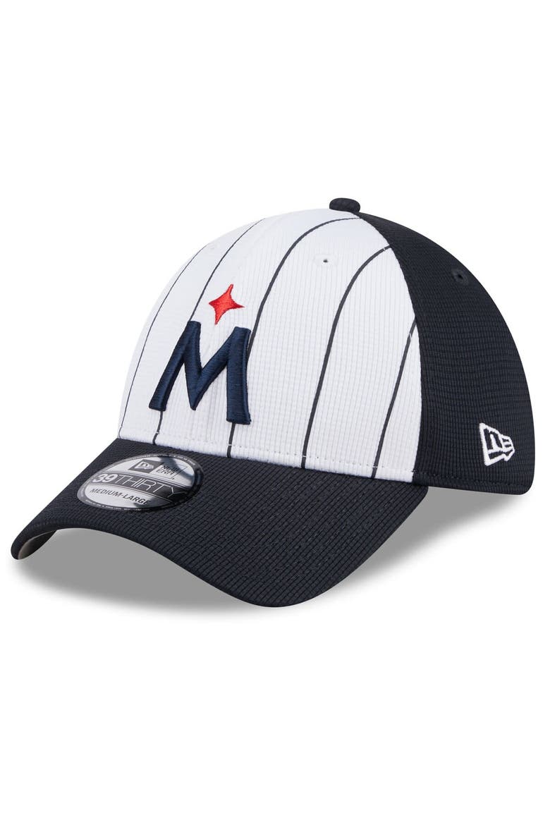 Men's New Era  White Minnesota Twins 2024 Batting Practice 39THIRTY Flex Hat, Main, color, White