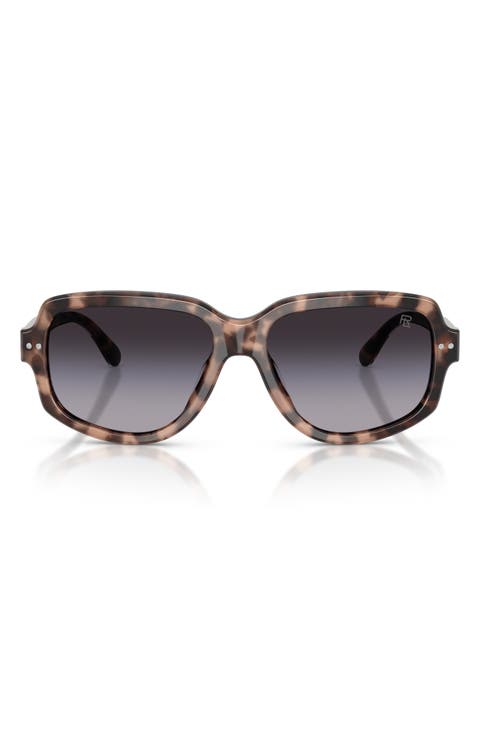 57mm Gradient Irregular Sunglasses