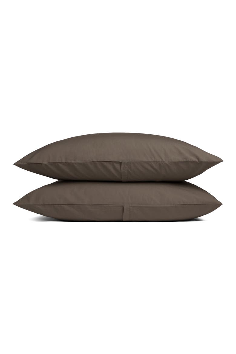 Brushed Cotton Pillowcase Set, Main, color, WARM GREY