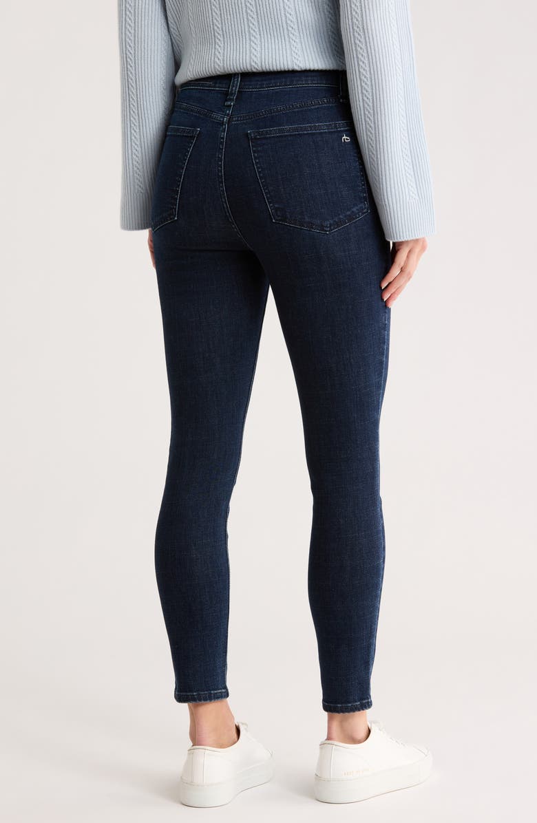 rag & bone Tina High Waist Ankle Skinny Jeans, Alternate, color, Dark Indigo