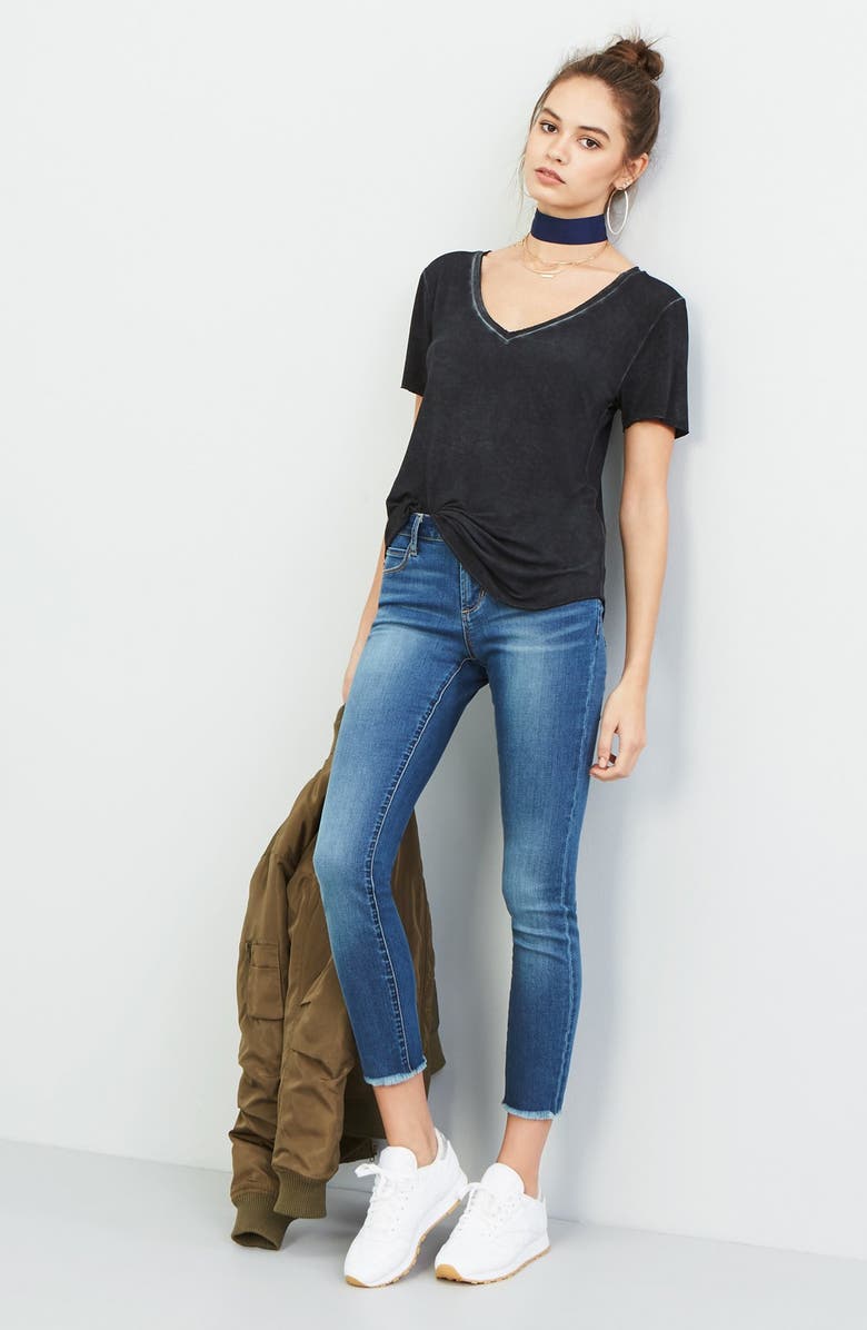 BP. Washed V-Neck Tee, Alternate, color,