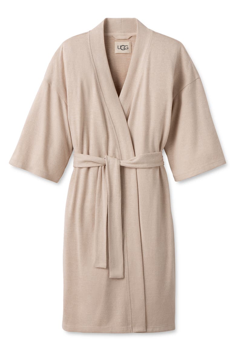 Monrose Short Robe, Alternate, color, OATMEAL HEATHER