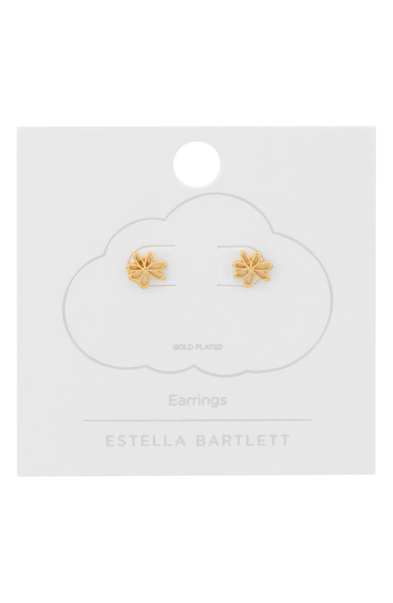 Estella Bartlett Mini Doodle Heart Stud Earrings, Alternate, color, Gold