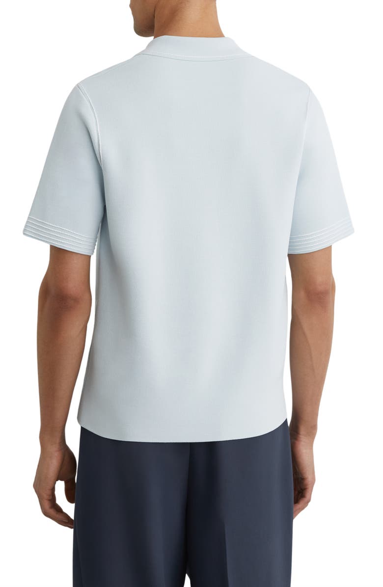 Reiss Wandsworth Short Sleeve Button-Up Shirt, Alternate, color, Soft Blue