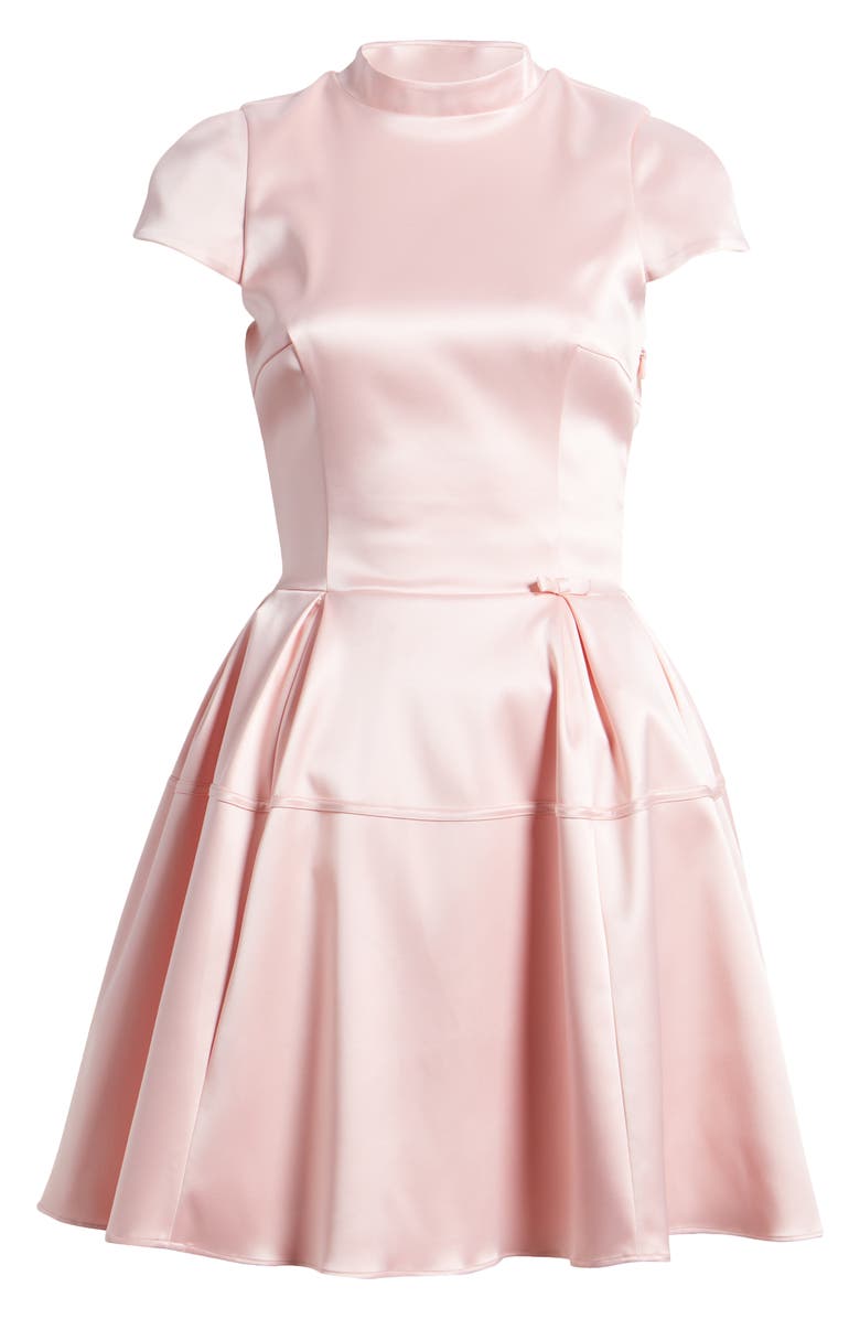 HOUSE OF CB Saida Flare Satin Minidress, Alternate, color, English Rose