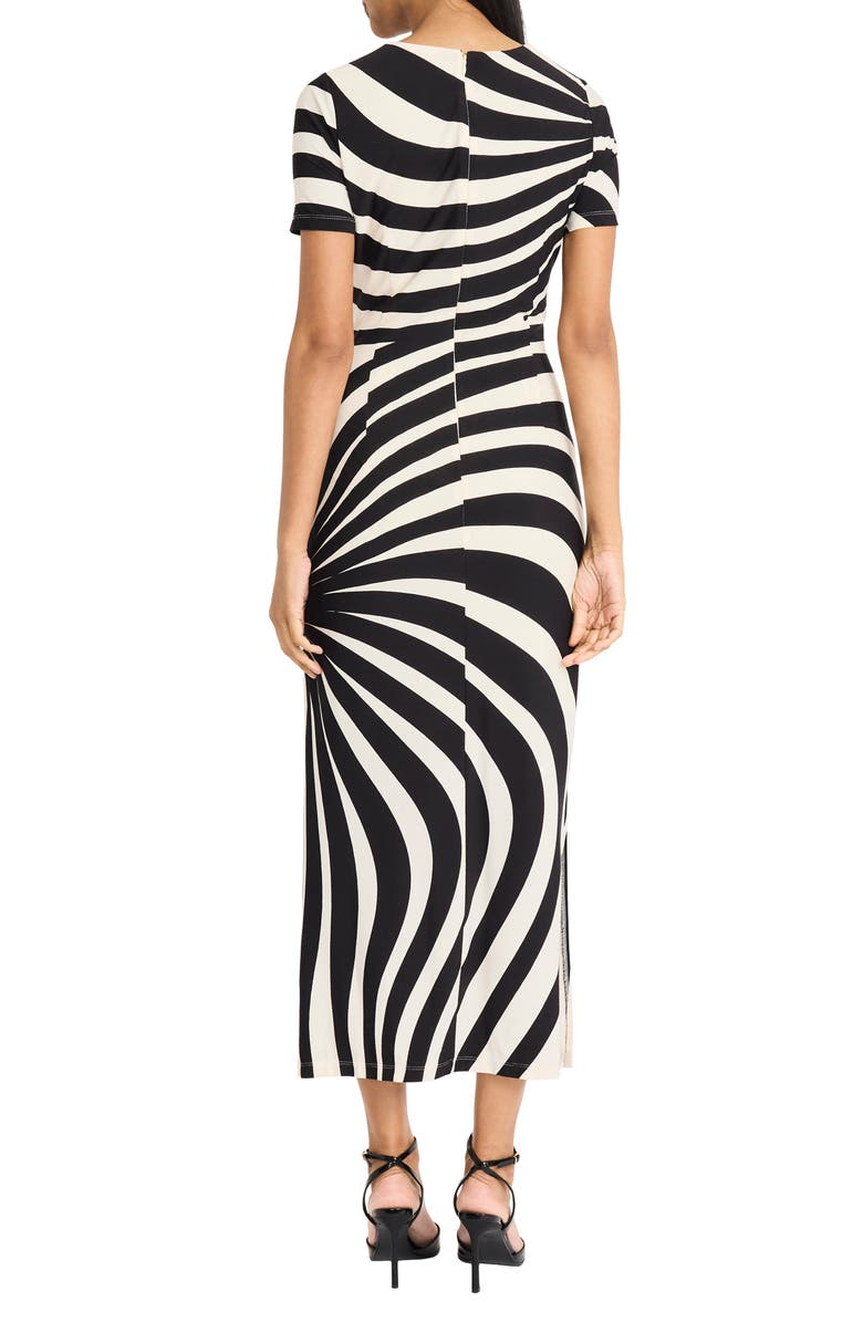 DONNA MORGAN FOR MAGGY Stripe Short Sleeve Maxi Dress, Alternate, color,