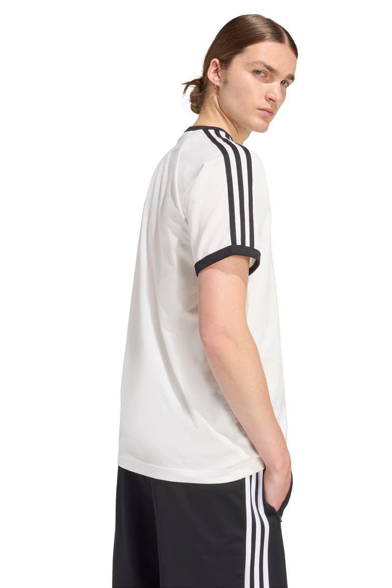 3-Stripes Cotton T-Shirt, Alternate, color, CLOUD WHITE