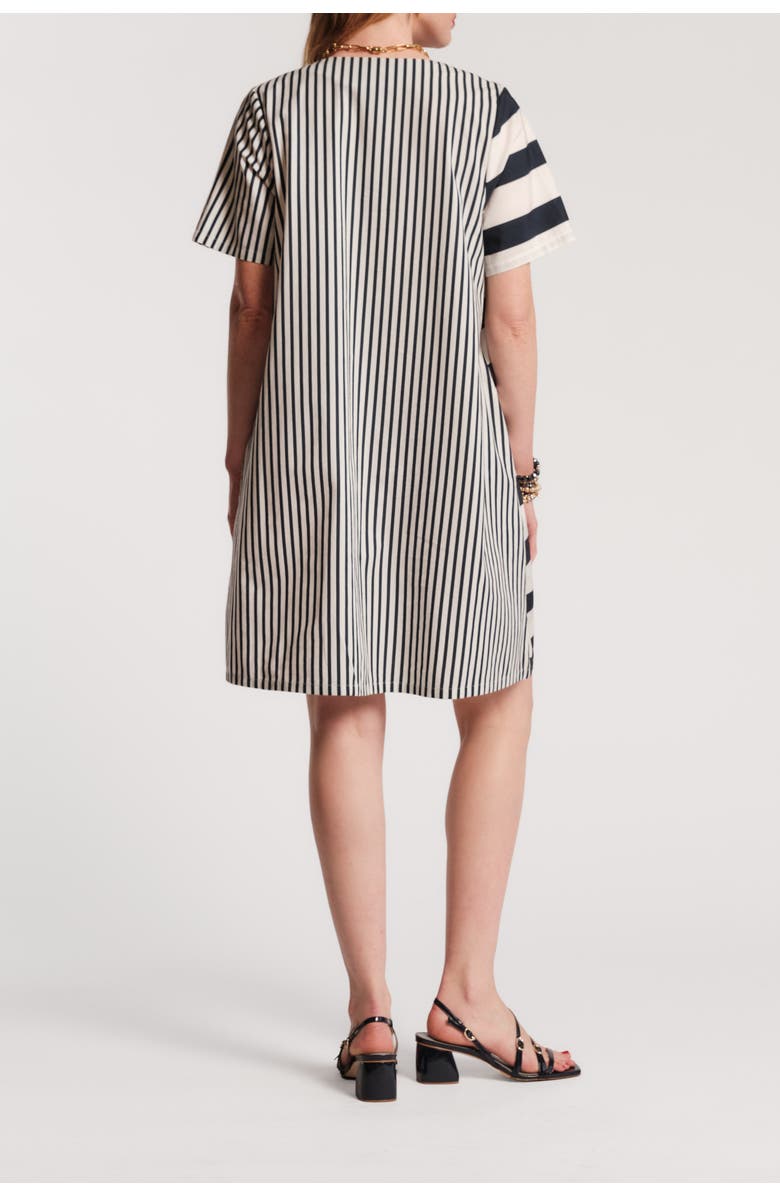 Frances Valentine Schooner Dress Nautical Stripe, Alternate, color, Navy/Oyster