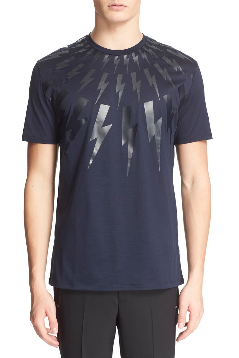 Tonal Thunderbolt Graphic T-Shirt, Main, color, NAVY
