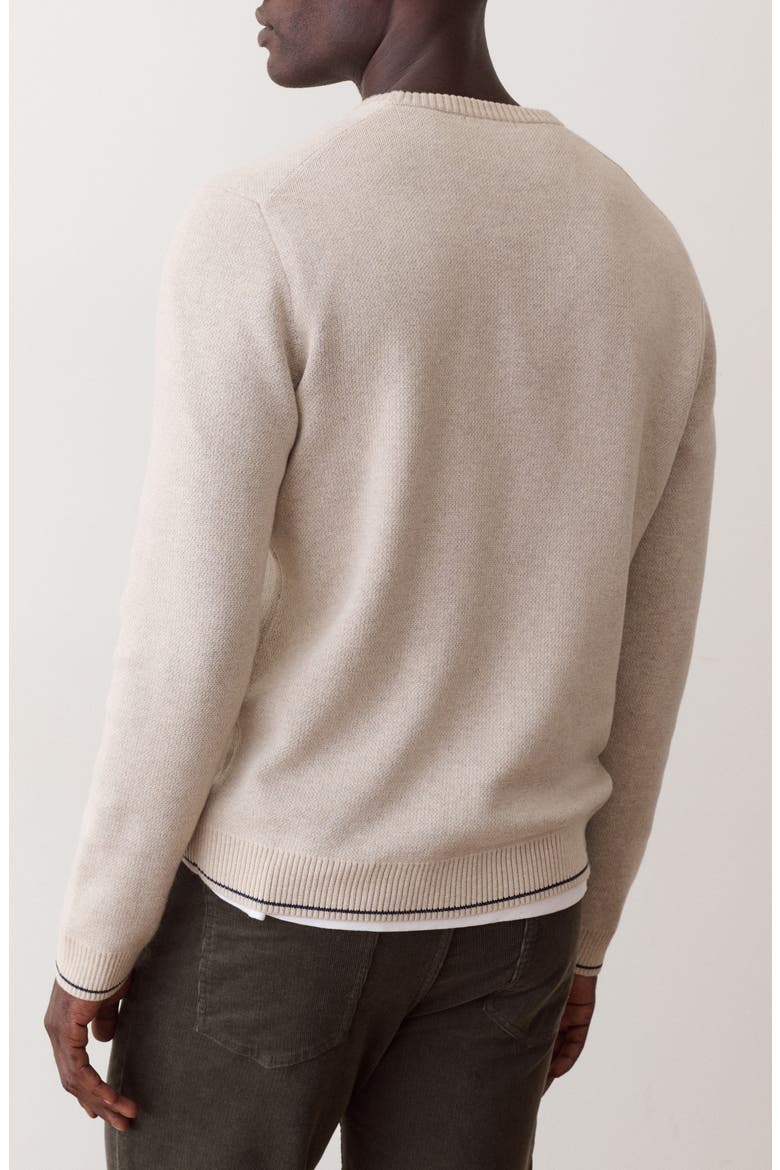 Varsity Intarsia Crewneck Sweater, Alternate, color, OATMEAL