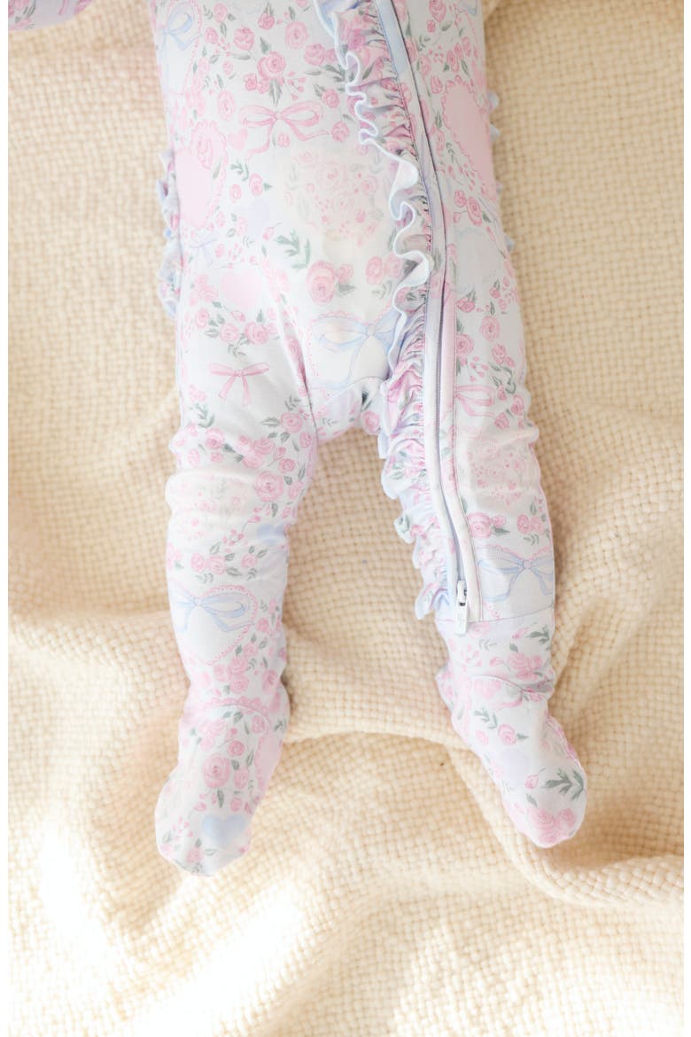 Ruffle Zip Footie, Alternate, color, LIGHT/ PASTEL BLUE