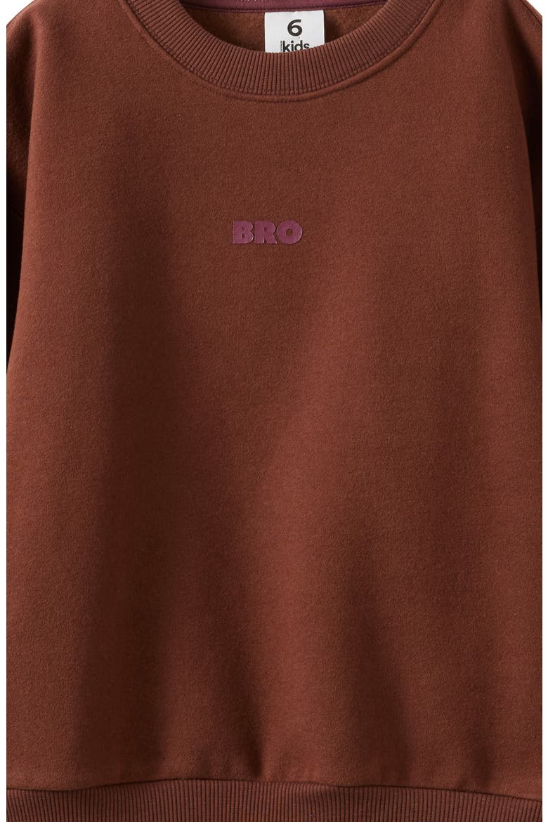 Kid's Sammy Oversize Crew, Alternate, color, Rocky Road Bro