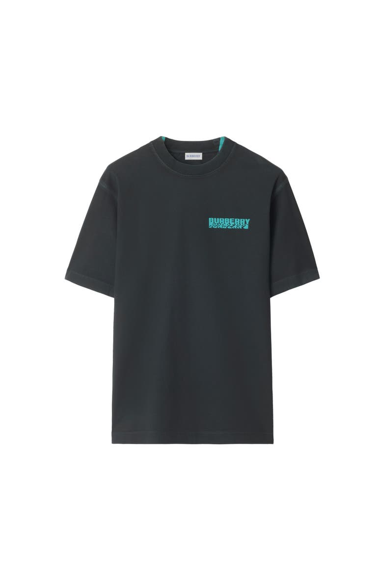 Burberry Warped Logo Cotton T-shirt, Alternate, color,