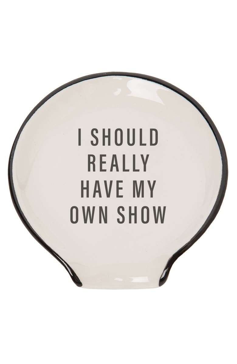 Totalee Gift Have My Own Show Spoon Rest Ceramic White, Main, color, White