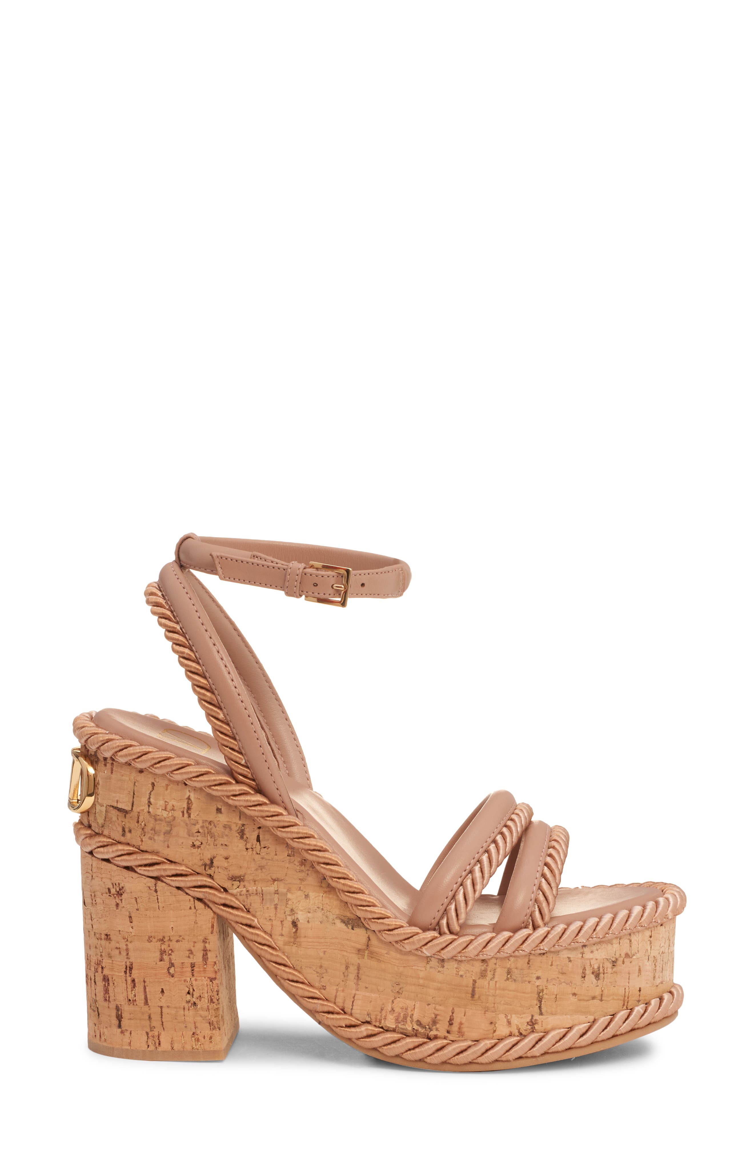 Valentino Garavani VLOGO Platform Sandal, Alternate, color, Rose Canelle