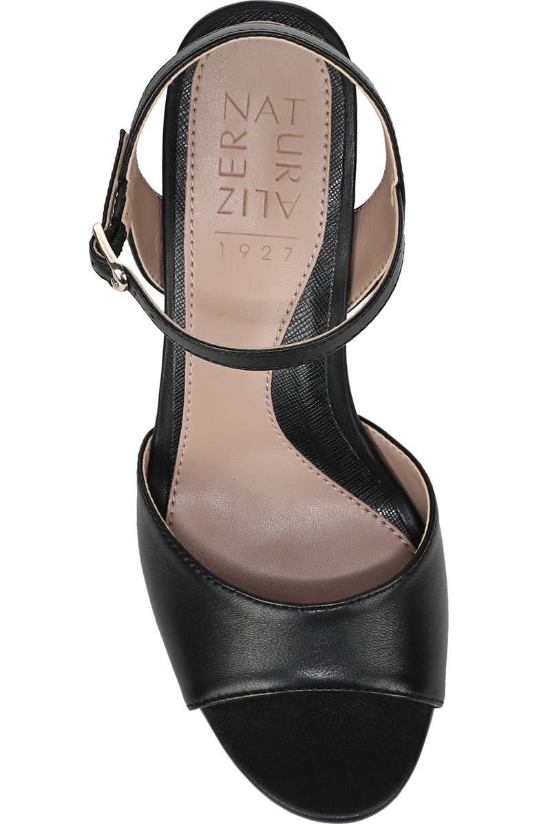 Naturalizer Marigold Ankle Strap Platform Sandal, Alternate, color, Black Leather