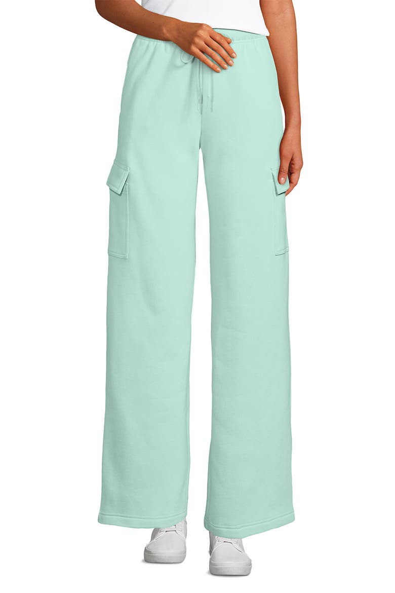Serious Sweats High Rise Wide Leg Cargo Pants, Main, color, Julep