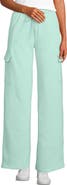Lands' End Serious Sweats High Rise Wide Leg Cargo Pants