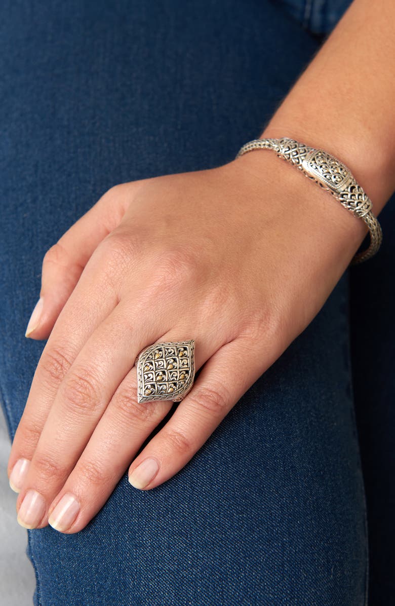 DEVATA 18K Gold Accented Sterling Silver Ring, Main, color,