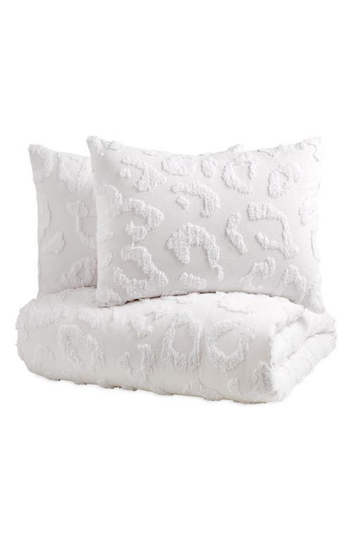 Peri Home Chenille Leopard Comforter & Sham Set in White  product