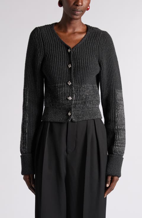 Rib Wool & Cashmere Cardigan