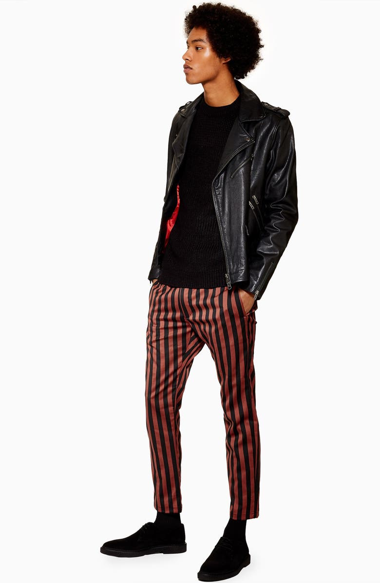 Topman Stripe Jogger Pants, Alternate, color, 