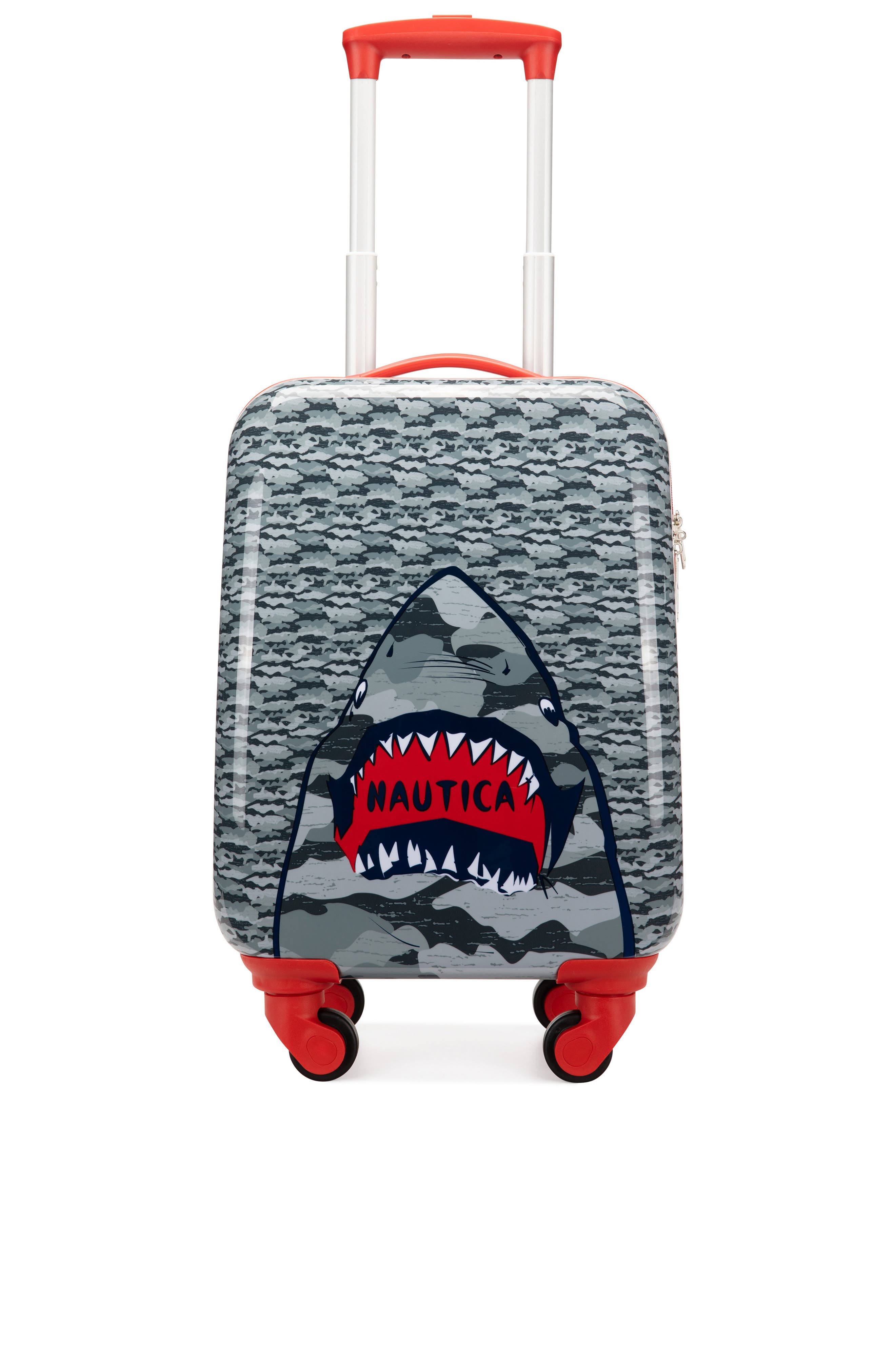 Nautica Adventure Airline Approved Carry On Suitcase, Alternate, color, Shark Attack