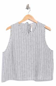 Renee C Stripe Sleeveless Cotton Top